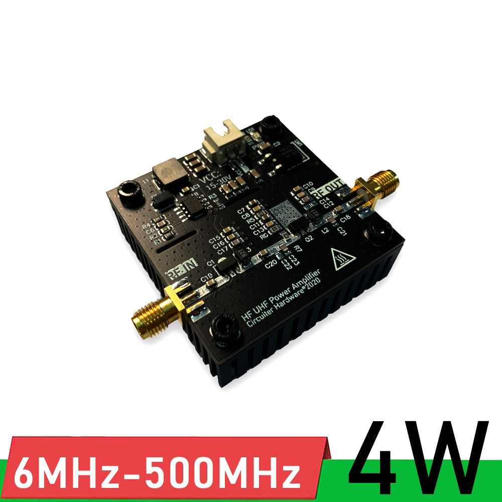 4W 6MHz-500MHz FM HF VHF UHF RF Power Amplifier High Frequency For Ham Radio Walkie talkie Short wave 433M 315M remote